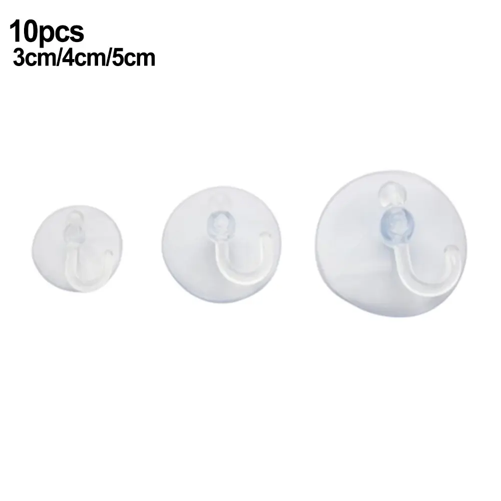 SUCTION CUP HOOKS 30-50mm SUCKER HANGER Small Clear Plastic Hanging