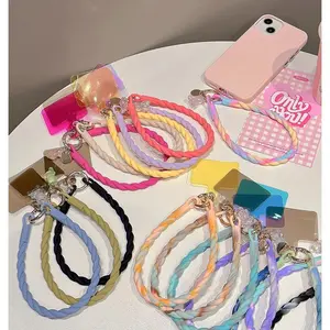 Premium Silikon Tali Gantungan Ponsel Dengan beruang kristal Korean Style Gantung Case Ponsel Lanyard Handphone Tali Telepon Nilon Jalur Liontin Mode Trendi Rantai Shell Ponsel Kreatif Kait Shell Ponsel