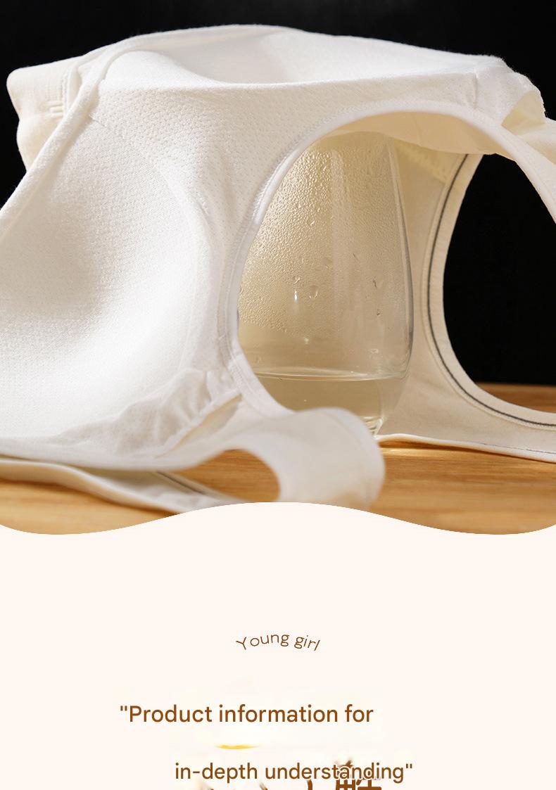 Product Introduction of Seamless broad-shouldered teenage girls undershirt developmental large plus fat comfortable soft anti-bump point without steel ring fixed cup underwear 0