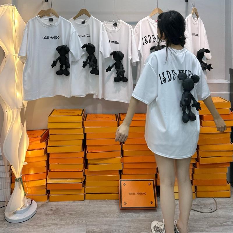 ÁO THUN NAM NỮ GẤU TO ĐEN CHẤT CT KÈM HỘP ÁO