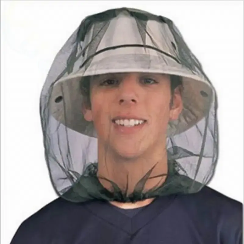 Fishing Cap Outdoor Mosquito Insect Mesh Head Face Nylon Material Hat Protector Travel Camping Cap Breathable Hats Mask