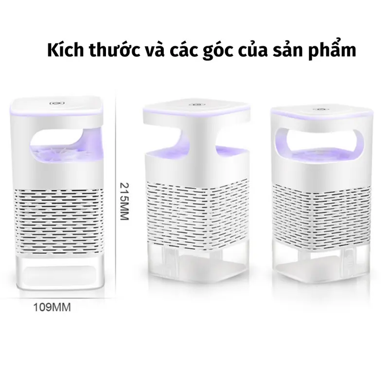 [CÓ PHỄU] Đèn bắt muỗi-máy bắt muỗi diệt côn trùng thông minh kiêm đèn ngủ có cổng sạc USB, Máy đuổi muỗi 4