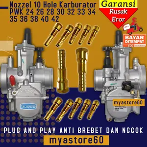 Nozel Nozzel Nosel Karburator Karbu Carburator PWK 24 26 28 30 32 33 34 35 36 38 40 42 Holes 10 Hole Settingan Solusi Karburator Susah Diseting Ngok Dan Brebet