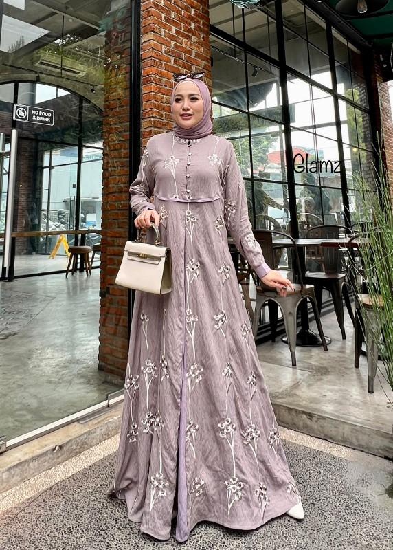 Tallulah 2 glz / Tallulah 1 GLZ / Crespo spangle + crespo polos / Gamis Pesta Dres Kondangan  Muslim Dewasa Maxi Mewah Lebaran