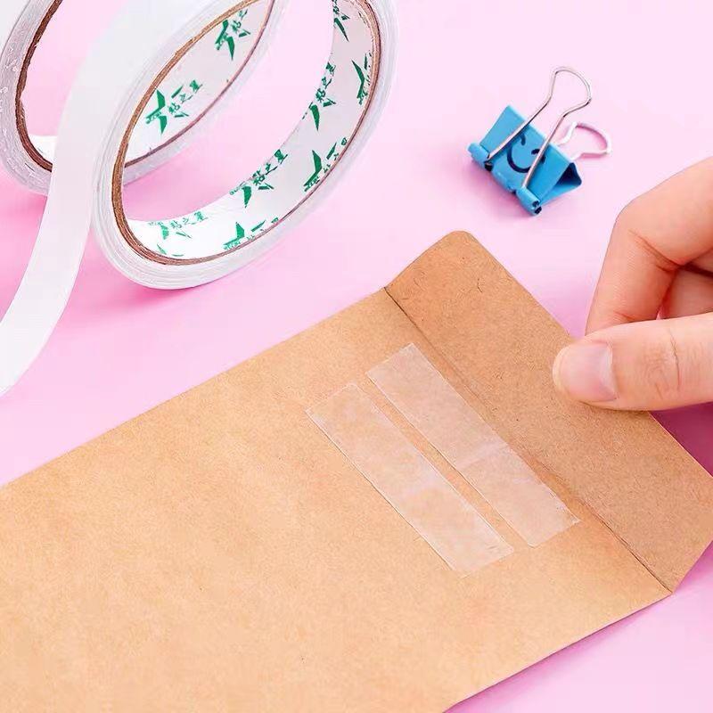 Product Introduction of Para Tu : Double Sided Adhesive Tape High Quality Tear-by-hand Tapes Handwork School Supplies Stationary Strong Adhesion Double Sided Sticky Tape Powerful Doubles Faced Adhesive Party Needs Double Sided Tape 8
