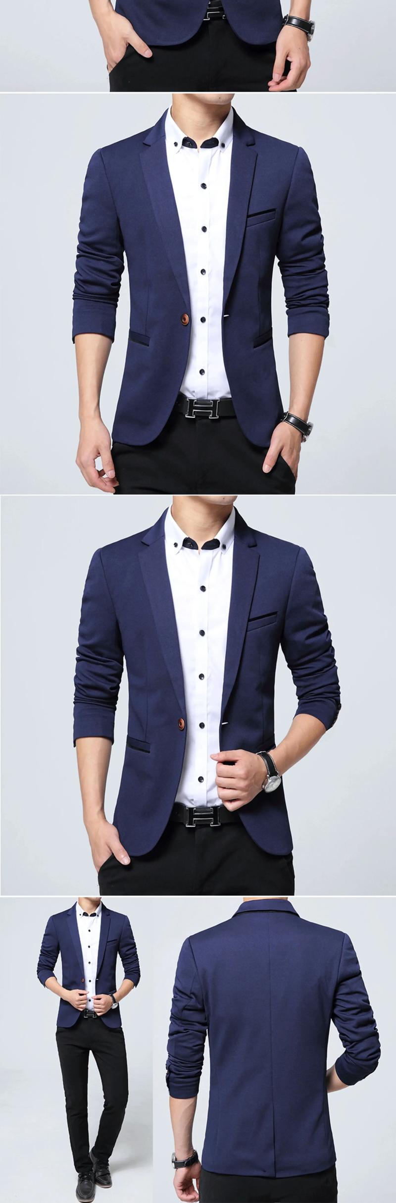 Product Introduction of Men blazer 2024 Autumn New Boutique Slim Fit Suit Jacket/male Business solid Casial Party Dress Suit Coat Fashion men clothing 7