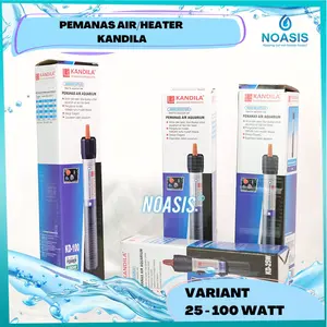 HEATER KACA PEMANAS AIR AQUARIUM KANDILA KD 25 W 50 W 75 W 100 WATT