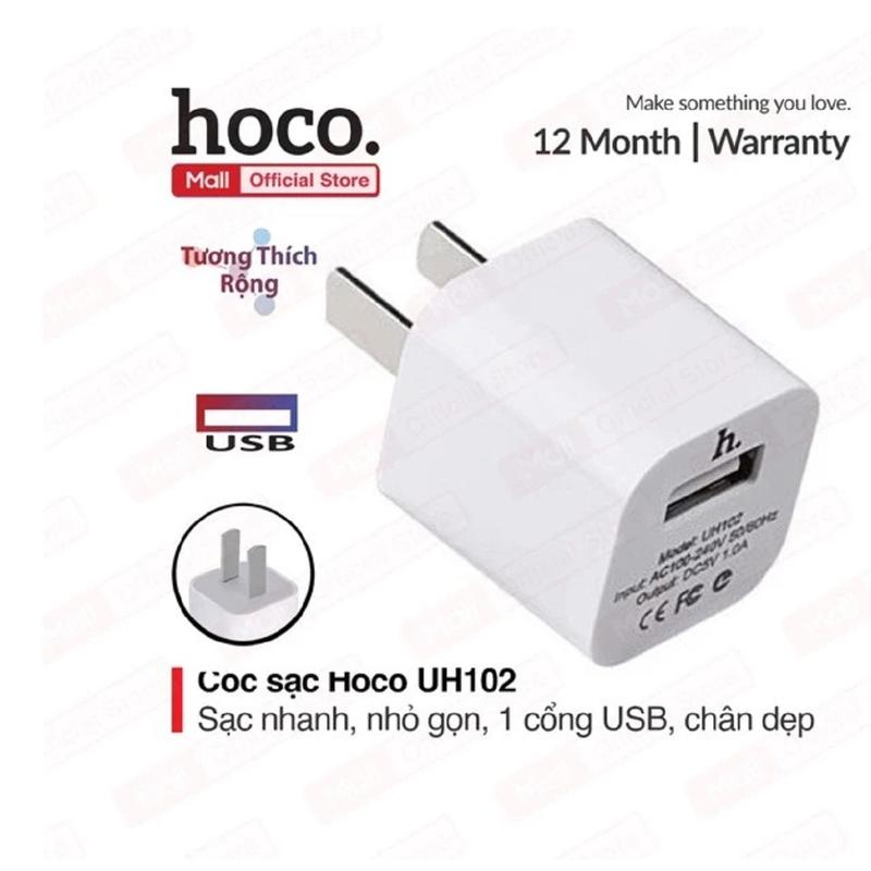 Củ sạc nhanh Hoco UH102 cắm chuẩn CN với dải điện áp rộng 100 - 240V cho Smart phone