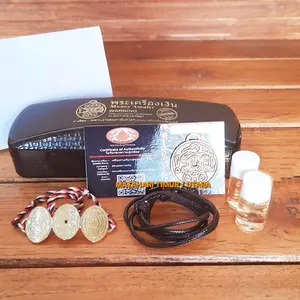 Liontin Money Amulet asli Thailand utk kekayaan & 3 PIN dan gelang Tridatu Kalung