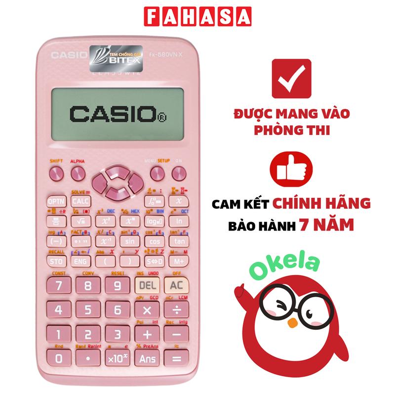 Chính Hãng Máy Tính Casio FX580VN X-PK Màu Hồng