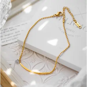 Adore Gelang Kaki Titanium Gold Vintage Korea Fashion - 1042