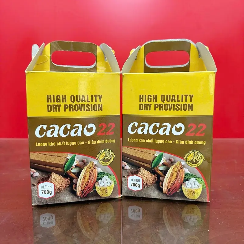 Lương khô Cacao Dinh Dưỡng Hộp 700gram Food Socola Snack Ăn Vặt 3
