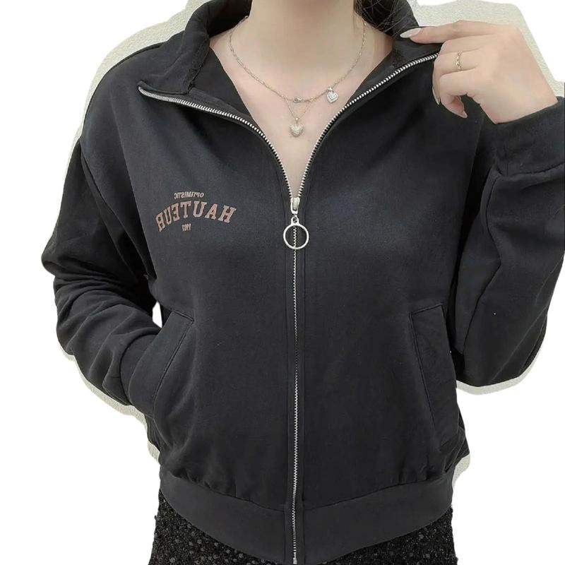 Áo khoắc  dài tay chất liệu vải nỉ da lộn  (giả da)  mã k102 Nữ Women Top Jacket Top Jacket