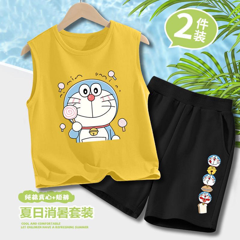 Product Introduction of Bộ Quần Áo Trẻ Em Mùa Hè, Áo Vest Cotton Nguyên Chất Và Quần Đùi Có Túi, Mỏng Và Thường Ngày, Thoáng Khí, Bộ Hai Mảnh, Không Tay, Hàng Mới Về 8