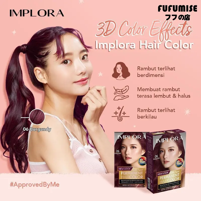 FUFUMISE | IMPLORA New Permanent Hair Color | Semir Rambut | Pewarna Rambut | BPOM Blonde Brown 1