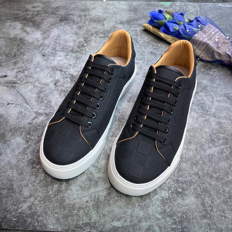 Giày Dây Buộc Caro Đen Nam, Đế Cao Su Non Êm Chân Màu đen