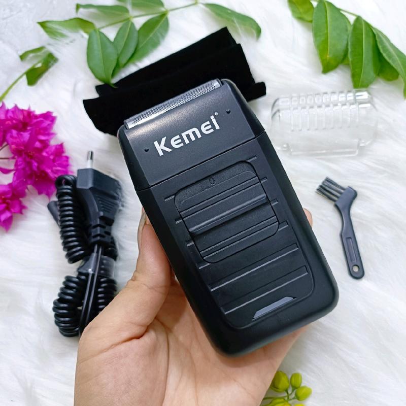 Máy cạo râu kemei 1102 cạo khô hai lưỡi cạo trọc cho thợ tóc