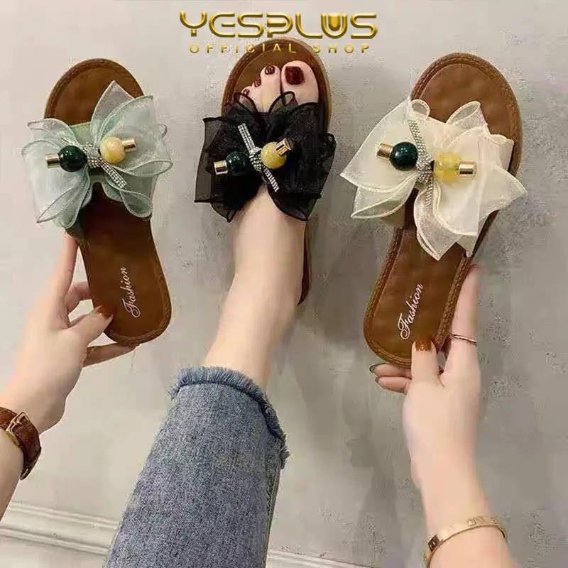[YESPLUS] 2088 Sandal Selop Jelly Sendal Wanita Motif Pita Import PCU Luar Ruang 4