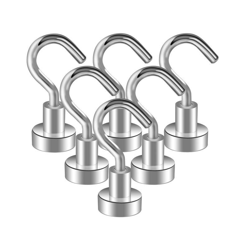 Product Introduction of Refrigerator Magnetic Hook (6 Counts), Strong Magnetic Hook, Multifunctional Hook for Hanging, Kitchen, Office, Home, Garage 9