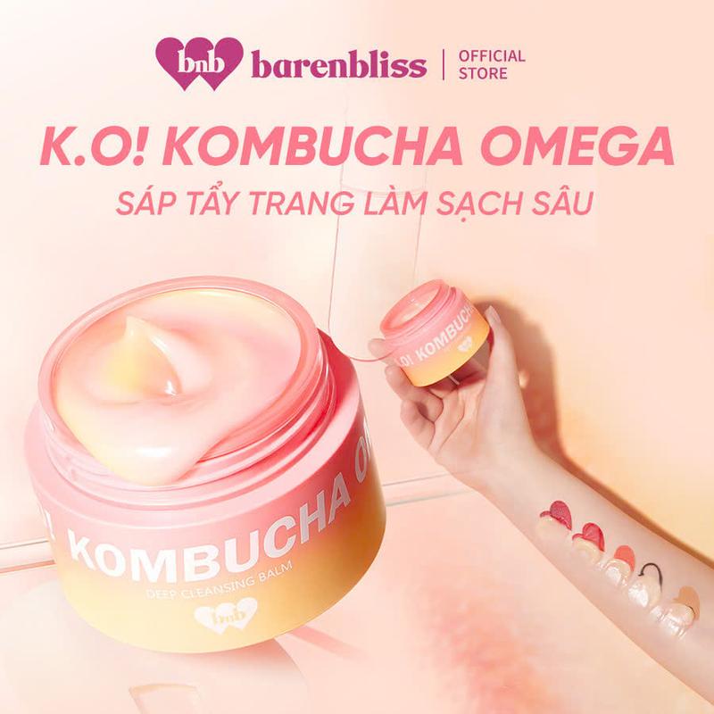 Sáp tẩy trang barenbliss K.O! KOMBUCHA OMEGA DEEP CLEANSING BALM loại bỏ trang điểm đậm tế bào chết