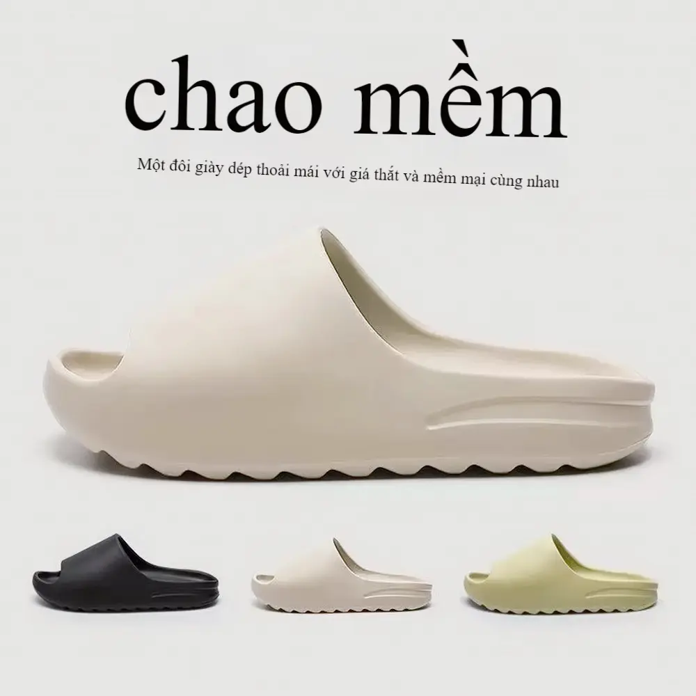 Dép Lê Xu Hướng Cảm Giác Giẫm Phân Nữ Mặc Bên Ngoài Mùa Hè SLIDE Đáy Dày Tăng Chiều Cao Cặp Vợ Chồng Gia Đình Chống Trượt Dép Mát Bãi Biển Nam