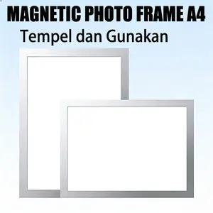 A4 Bingkai Foto Magnetik - Tempat Poster, Sertifikat, Dokumen, Gambar, Hiasan Dinding (PVC Matte)