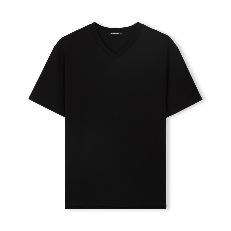 Áo thun cổ tim big size 100% Cotton interlock 250gsm GEMME MEN 55 - 150kg chuẩn form Unisex 5
