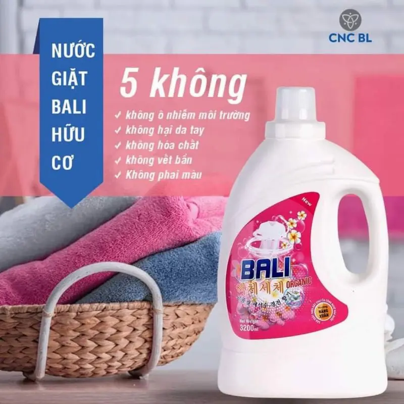 Nước giặt xả cap cấp Bali Gold organic thơm lâu mềm vải an toàn cho làn da nhạy cảm Làm Sạch Kem 6
