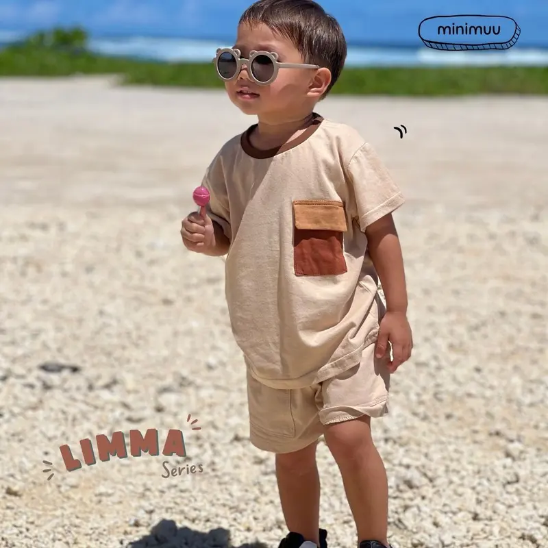 Minimuu Limma Series - Kaos Celana Anak Unisex/ Atasan dan Bawahan Anak/ Kaos Katun Unisex/ Earthtone 2