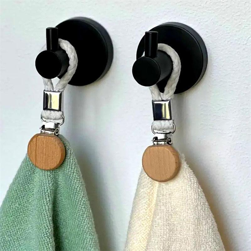 Product Introduction of Beige Corn Grain (6pcs/2PCS) Multifunctional Household Bathroom Storage Clip, Cotton Textile Rope Towel Clip 10
