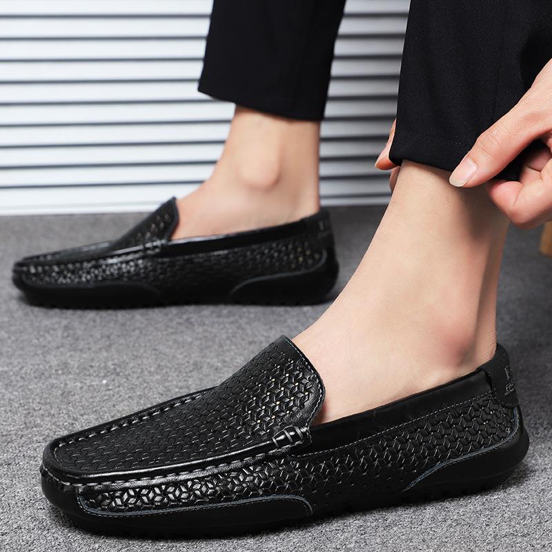 Product Introduction of Giày Da Cho Nam, Khâu Tay, Da Thật, Phong Cách Anh Quốc Ruoshuai, Xuyên Biên Giới, Ngoại Cỡ, Thiết Kế Khoét Lỗ Giày Doug Shoes 19