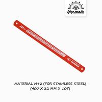 Gambar TJAP MATA / CAP MATA Power Hacksaw Blade / Gergaji Mesin Potong Besi, BI Metal M42 400X32MM X 10T dari Tjap Mata Indonesia Kota Administrasi Jakarta Pusat 1 Tokopedia