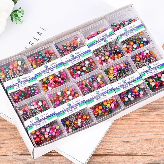 JARUM PENTUL WARNA-WARNI 1 BOX MIKA JARUM PENTOL | BISA UNTUK JAHIT | AKSESORIS HIJAB KERUDUNG PASHMINA JILBAB BY HIJABI