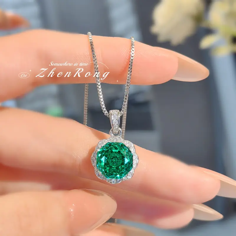 Mặt Dây Chuyền Vòng Cổ Roseparaiaban, Hình Bát Giác, Kim Cương Carbon Cao Và Tanzanite, Bông Tai Đinh tán, Vòng Hoa Hồng Nhẫn Hoa Tai 4