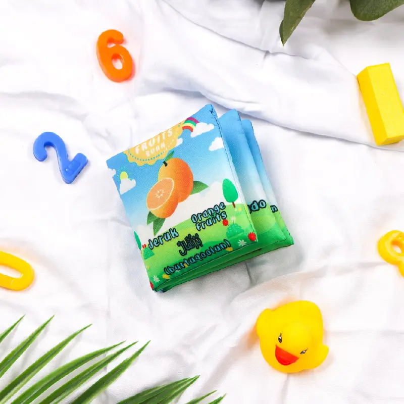 Mainan Balita Soft Book Buku Kain Mini Fruit Buah Anak Anak 1