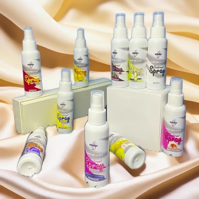 Deodorant Spray RAUNA, Mencerahkan Ketiak, Tahan Lebih dari 24 Jam, 100ML - Kering, Hitam butuh 0