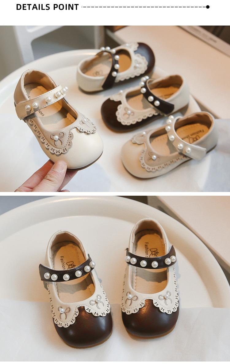 Product Introduction of Stylish Soft Bottom Slip-resistant Children's Leather Shoes 6