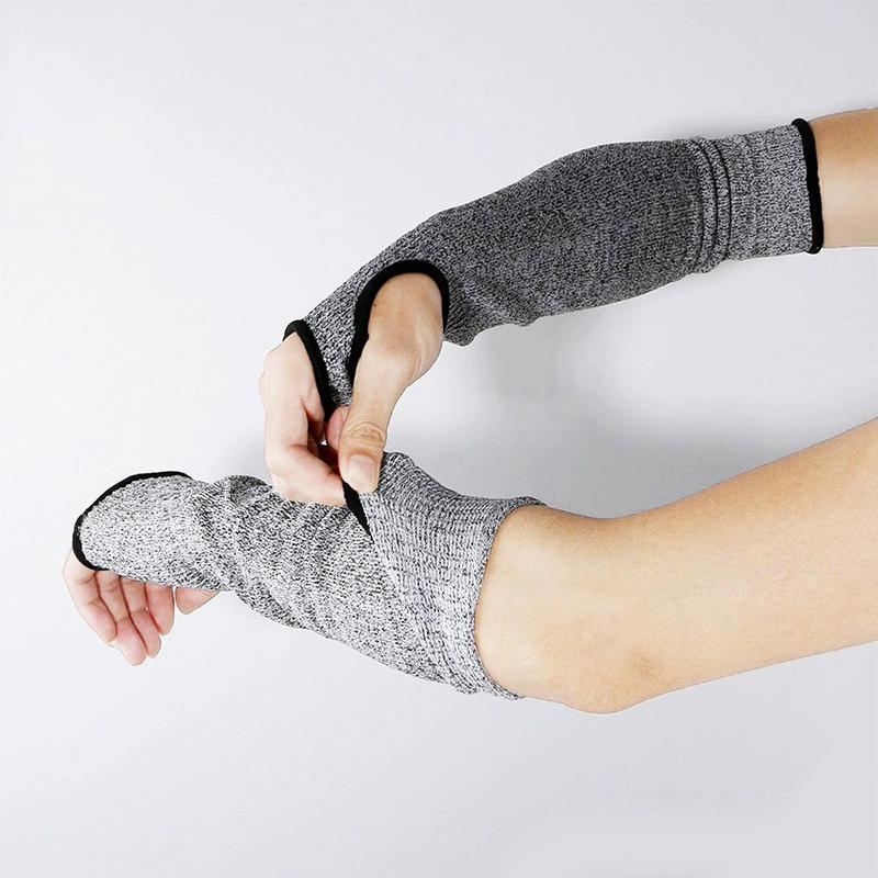 1Pc Level 5 HPPE Cut Resistant Anti-Puncture Work Protection Arm Sleeve Cover Cut-resistant Arm Sleeve for Men Women 7