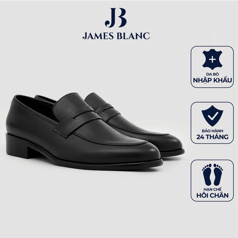 Giày tây nam G-5387 JB James Blanc da bò đế phíp khâu Mckay chất da mềm mịn lót da êm chân