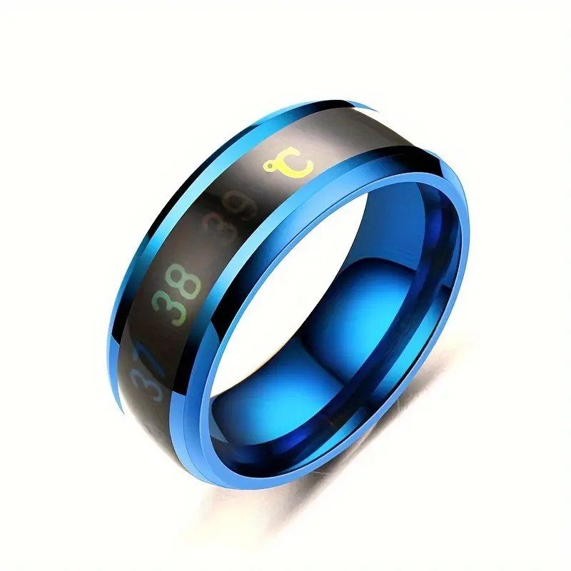1pc Smart Color Changing Stainless Steel Temperature Ring 1