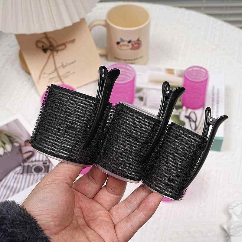 Hair Roller Natural Self Grip Hairs Curlers Hair Bangs Volume Self adhesive Hook Loop Hairdresse Curlers Heatless Curling 3
