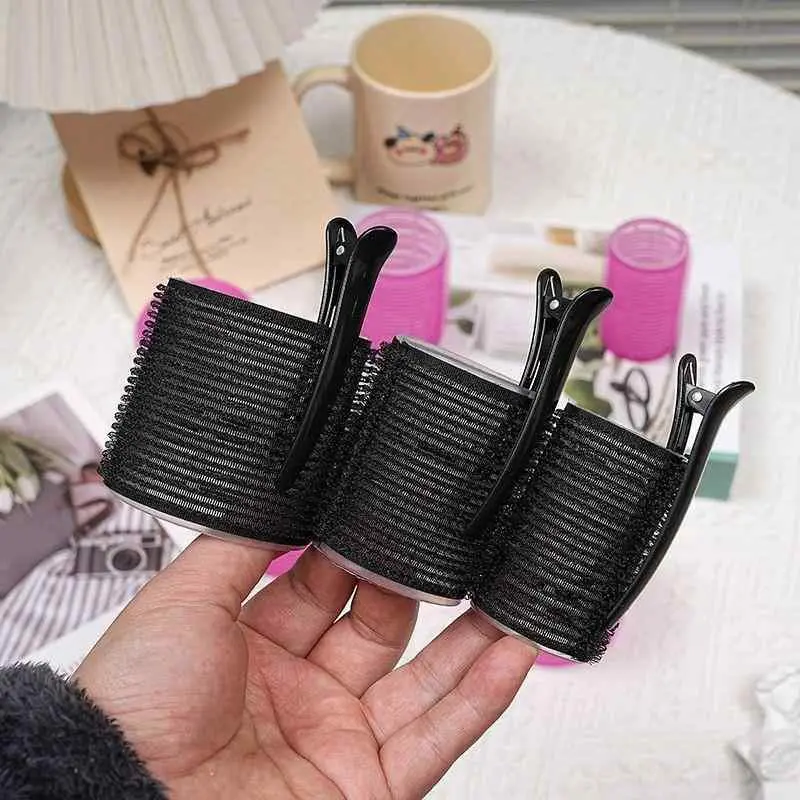 Hair Roller Natural Self Grip Hairs Curlers Hair Bangs Volume Self adhesive Hook Loop Hairdresse Curlers Heatless Curling 3