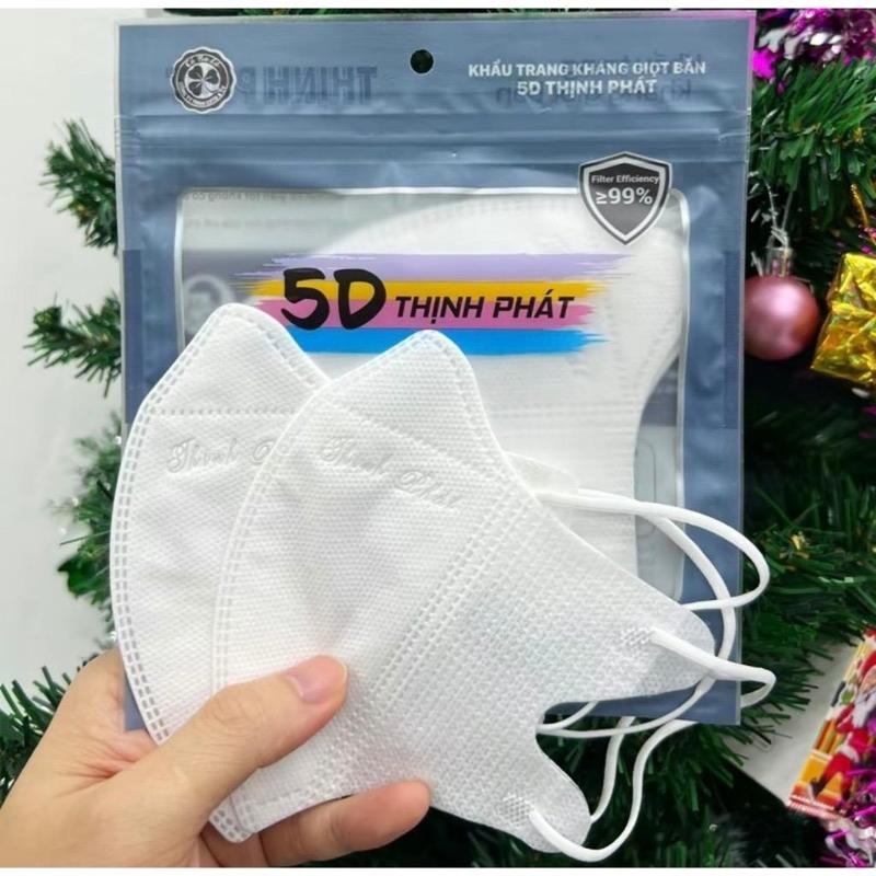 Thùng 100-500 Chiếc Khẩu Trang 5D MASK Thịnh Phát, 5D VINA MASK Chính Hãng Cao Cấp 3 Lớp Kháng Khuẩn Phụ Kiện