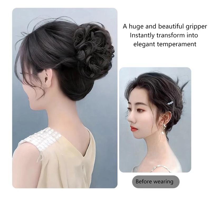 Product Introduction of Búi Tóc Tổng Hợp, Tóc Giả Xoăn Lộn Xộn Như Thật, Kẹp Nắm Nụ Hoa, Đàn Hồi, Tóc Giả Nữ, Mảnh Tóc Giả, Lụa Chịu Nhiệt Độ Cao, Bán Chạy Bởi RadianceRetail 20