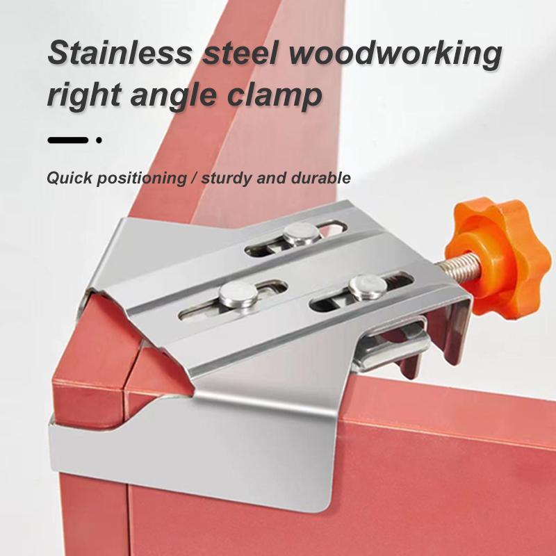 Imbot Corner Clamp, 90-Degree Fixed Clip, Adjustable Single Handle Stainless Steel Close End Corner Clamp, Self Locking Plate Design Woodworking Right Angle Clamp Tool, Multipurpose Clamping Tool for Home & Office, Construction Tools, Gift Sets for Men 3