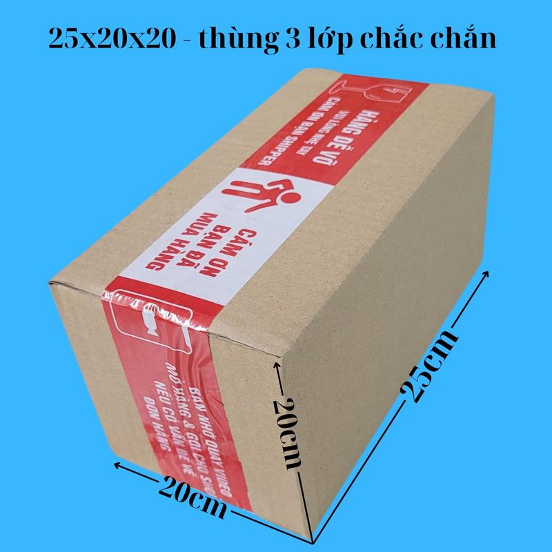 Size 25x20x20 -50 Cái Thùng Carton Đóng Hàng Thùng Giấy 3 lớp cứng chắc chắn hopshipcod hộp carton