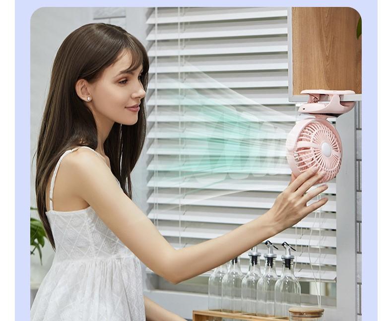 Quạt Tích Điện Mini Đa Năng, Có Đèn Ngủ, Quạt 5 công xuất pin dùng 24h 4