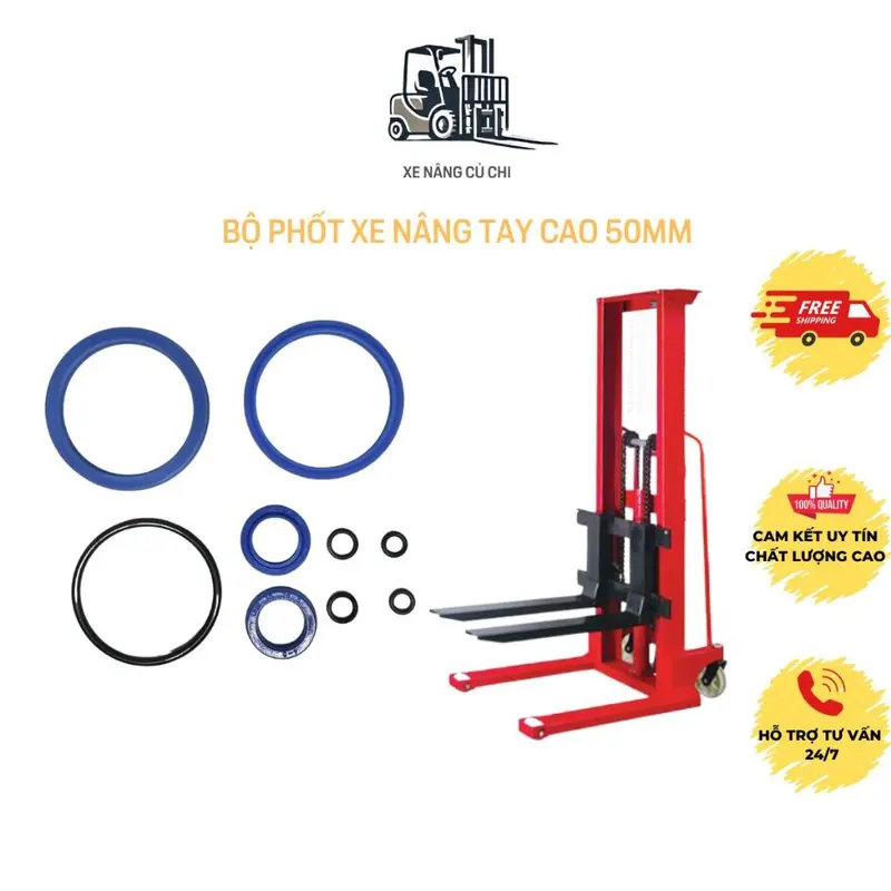 Phốt xe nâng tay thấp 2500kg, 3000kg, phốt xe nâng tay cao ngăn bụi, dầu, phốt xe nâng tay thấp và xe nâng tay cao, phốt nhớt xe nâng tay thấp chống mài mòn, phốt xe nâng tay chính hãng 6