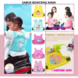 Sabuk Bonceng Anak Pengaman Karakter Model Kantong Saku 1-12 thn Child