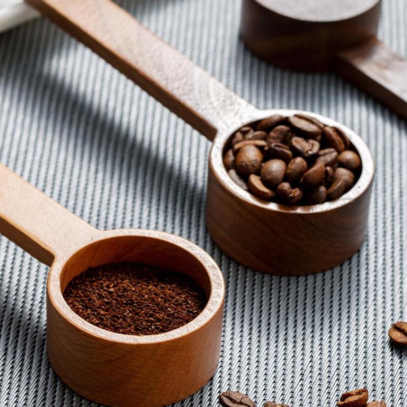 Random Color Wooden Coffee Measure Spoon, 1 Count Quantitative Spoon For Coffee Powder & Coffee Beans, Home Kitchen Tools Utensils 4